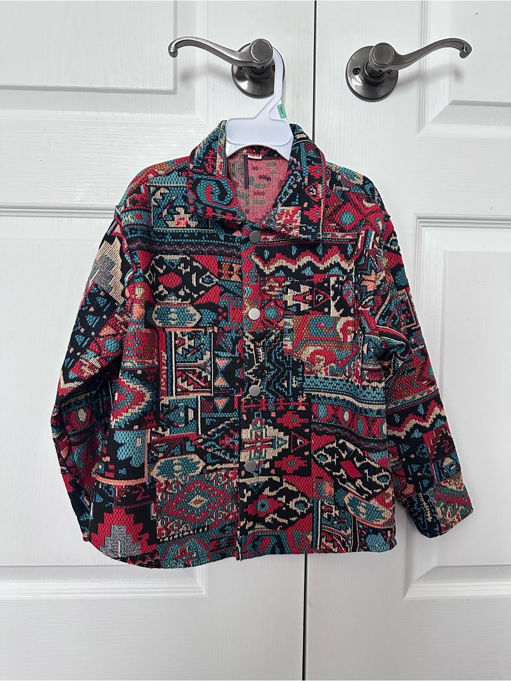 Kid Multicolor Patterned Jacket - Tribal Print